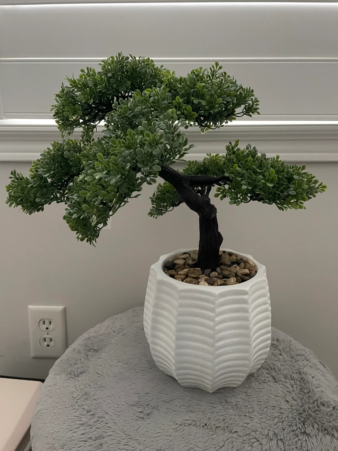 Artificial Bonsai Tree in White Pot