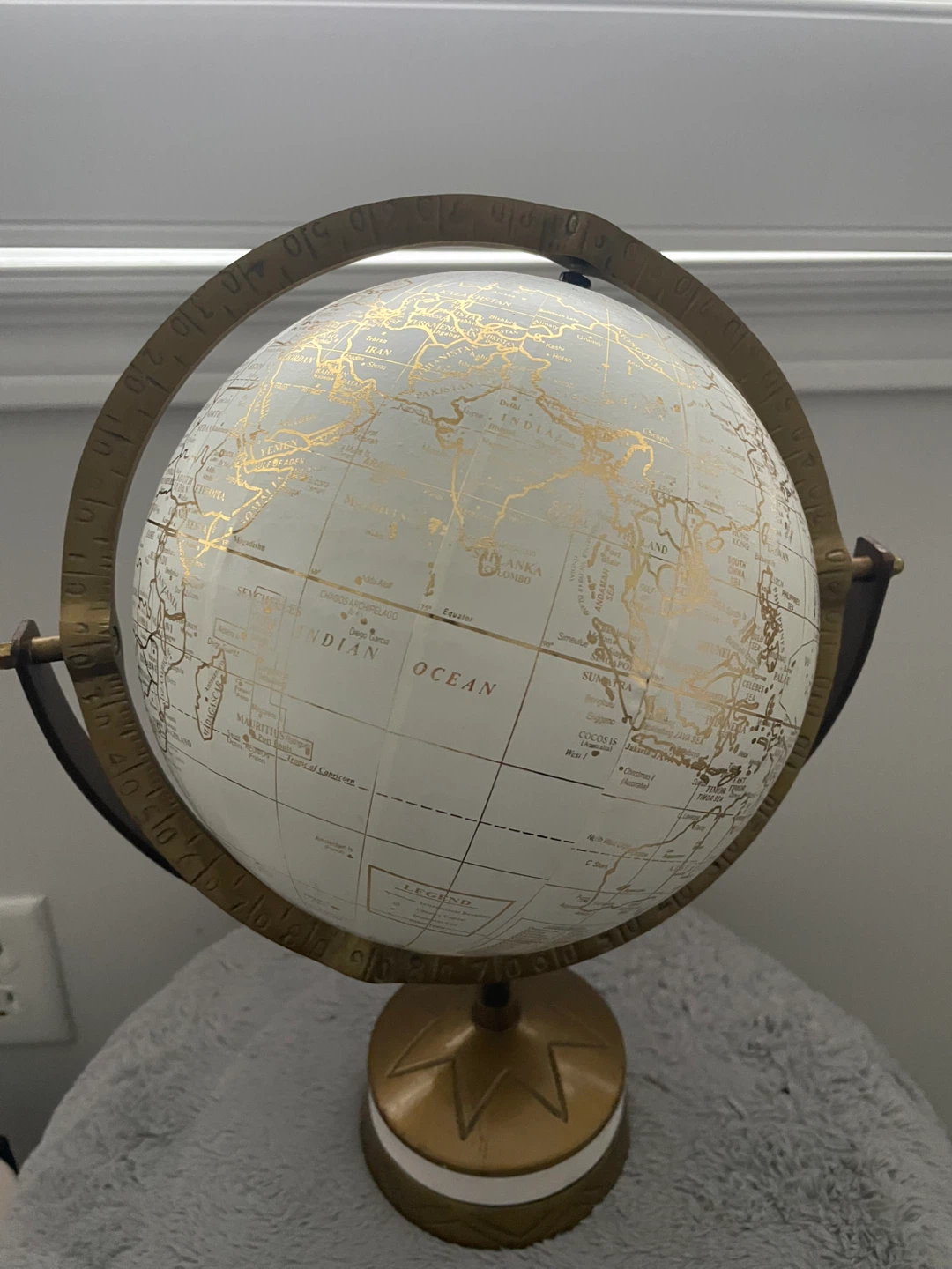 Decorative World Globe - gold