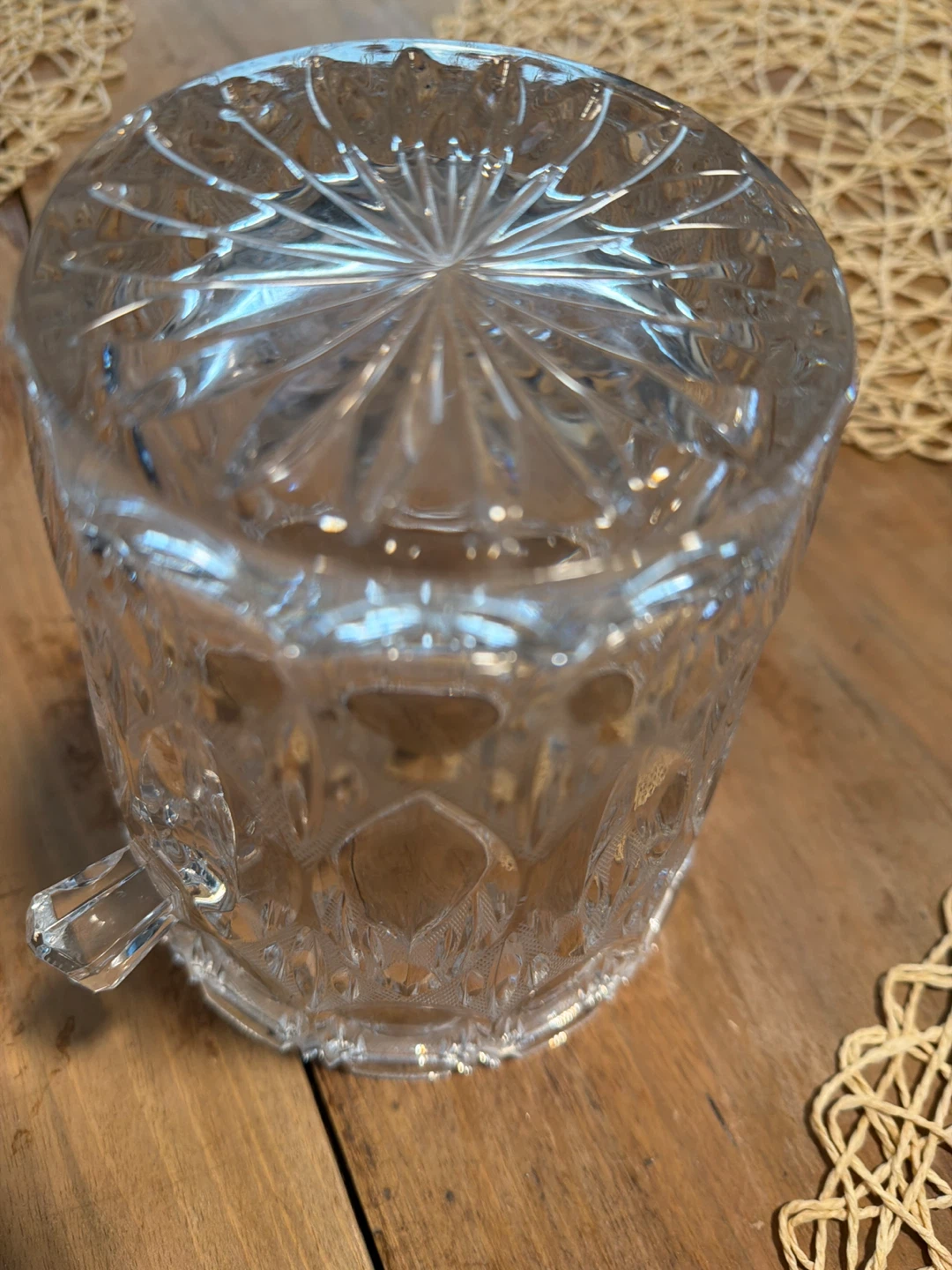 Vintage German  Bleikristal Crystal Ice Bucket with Handles - photo 4