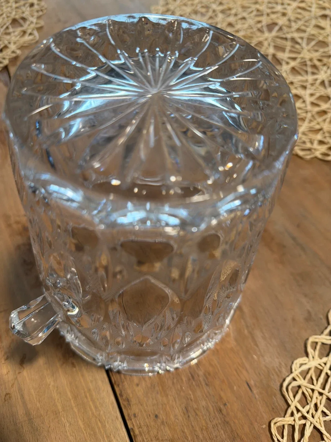 Vintage German  Bleikristal Crystal Ice Bucket with Handles image indicator(4)