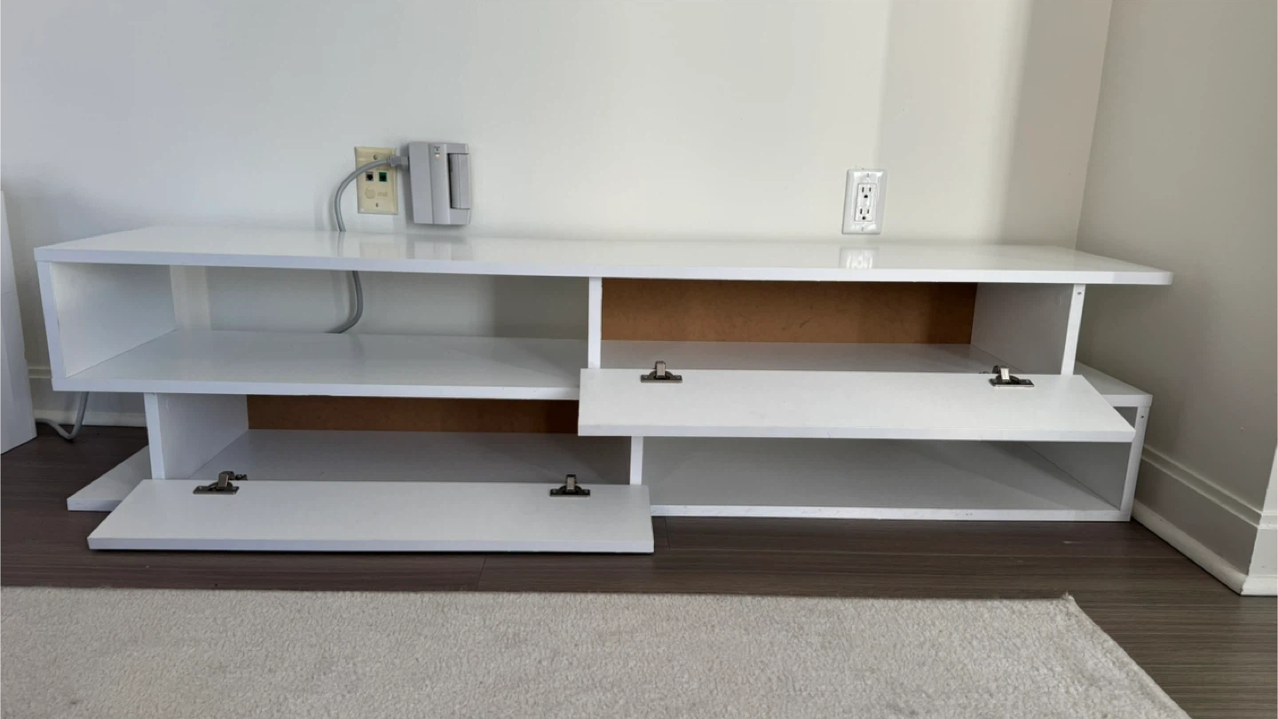 White TV Stand - photo 2