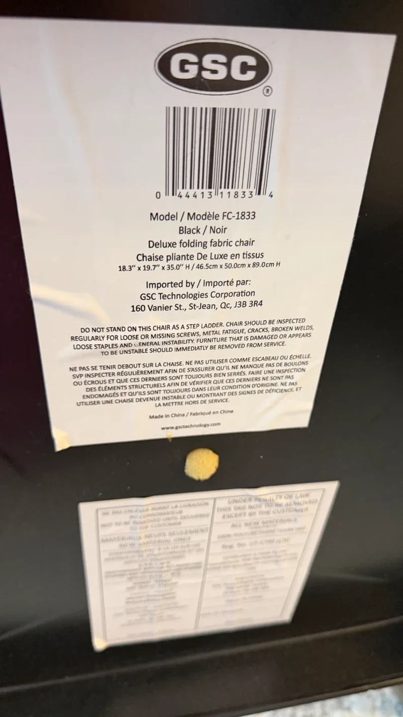 Black Folding Fabric Chairs image indicator(3)