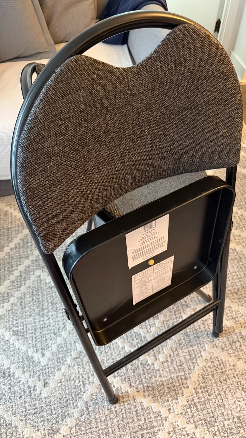 Black Folding Fabric Chairs - photo 2