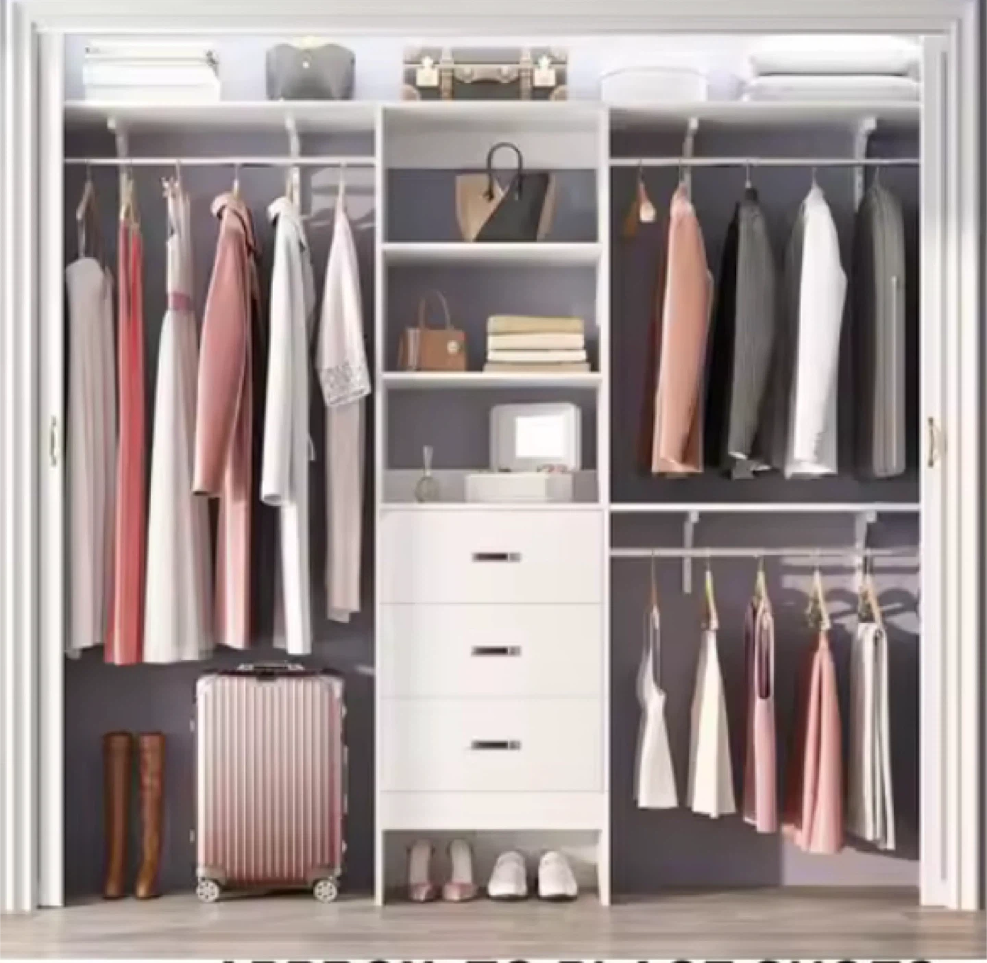 White Closet Organizer System