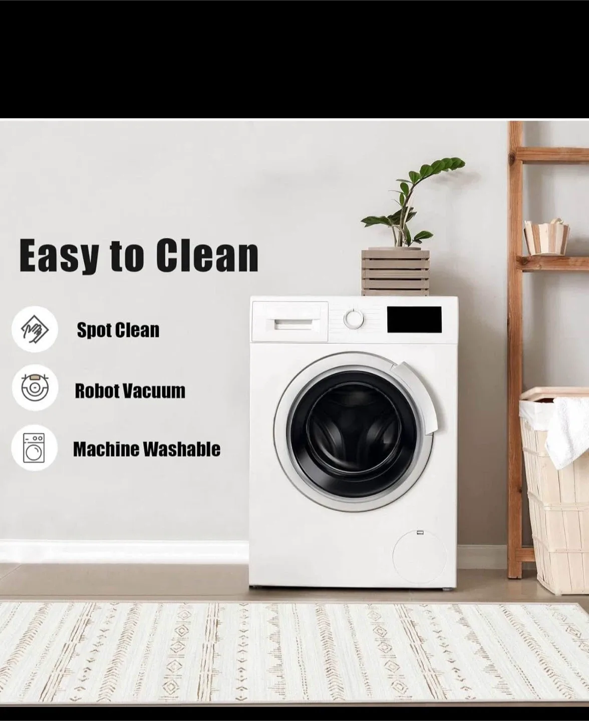 9x12 Area Rug Boho Moroccan Rug Indoor, Non-Slip , Light Brown image indicator(4)