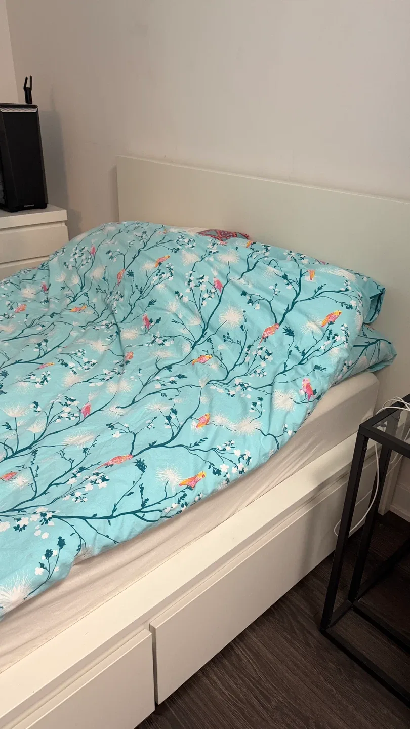 Moving Sale! IKEA MALM QUEEN SIZE BED FRAME + MATTRESS thumbnail