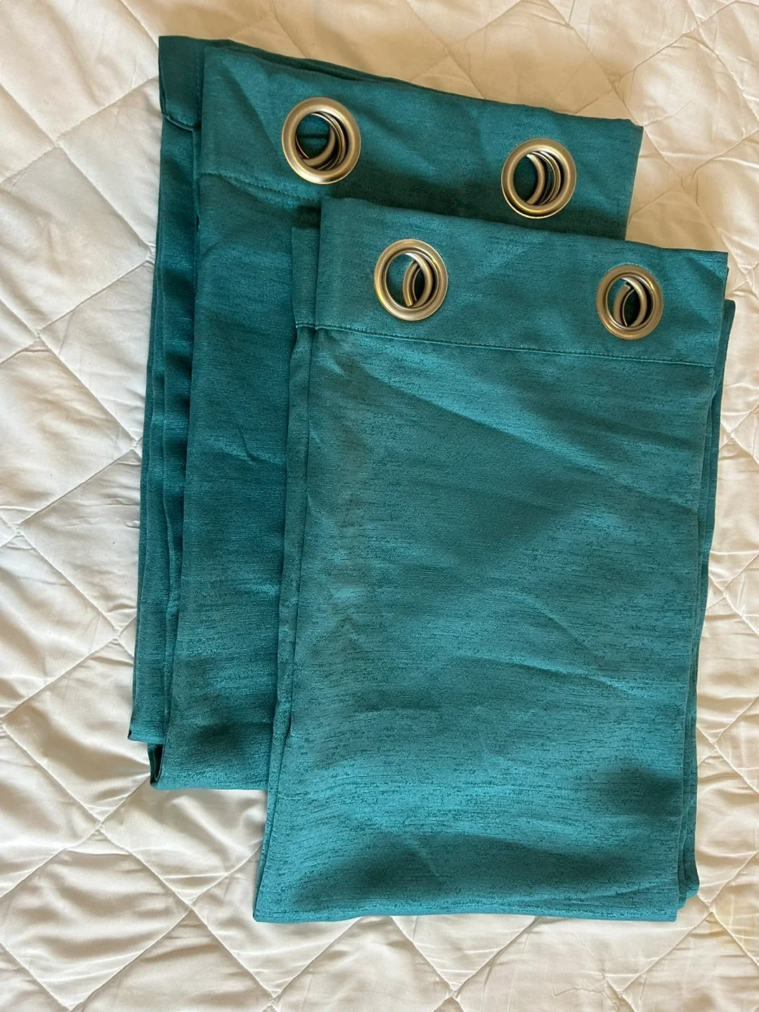 Teal Blue Curtains (Set of Two)