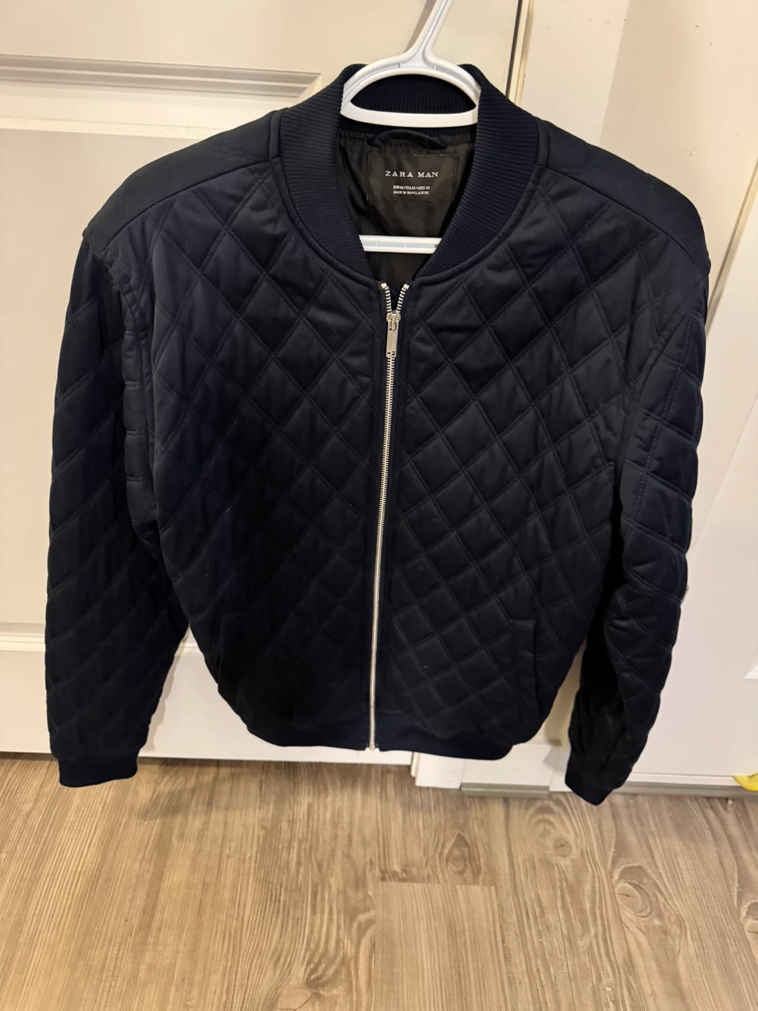 Zara Man Quilted Bomber Jacket - Size M