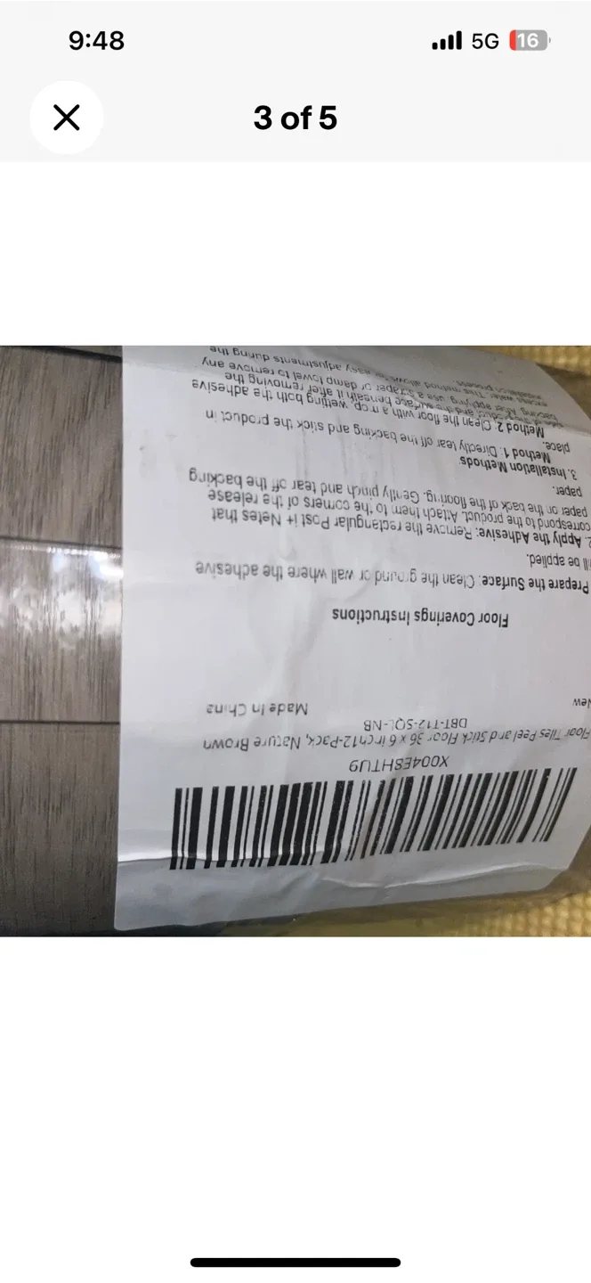 New Floor Tiles Peel and Stick 36x6 Nature Brown image indicator(2)