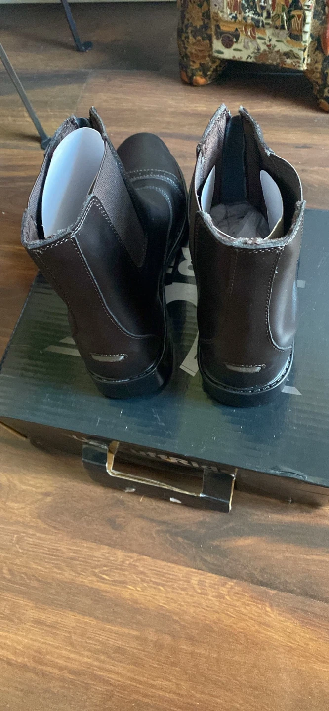 TuffRider Women's Starter Front Zip Paddock Boots, Mocha, Size 7