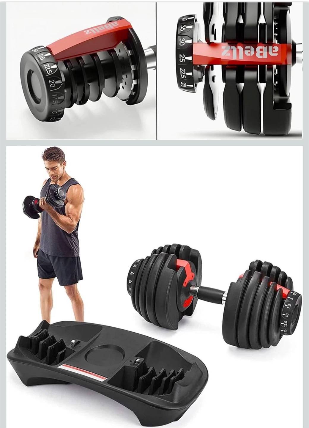 aBellz Adjustable Dumbbell 5-52.5 LBS - photo 4
