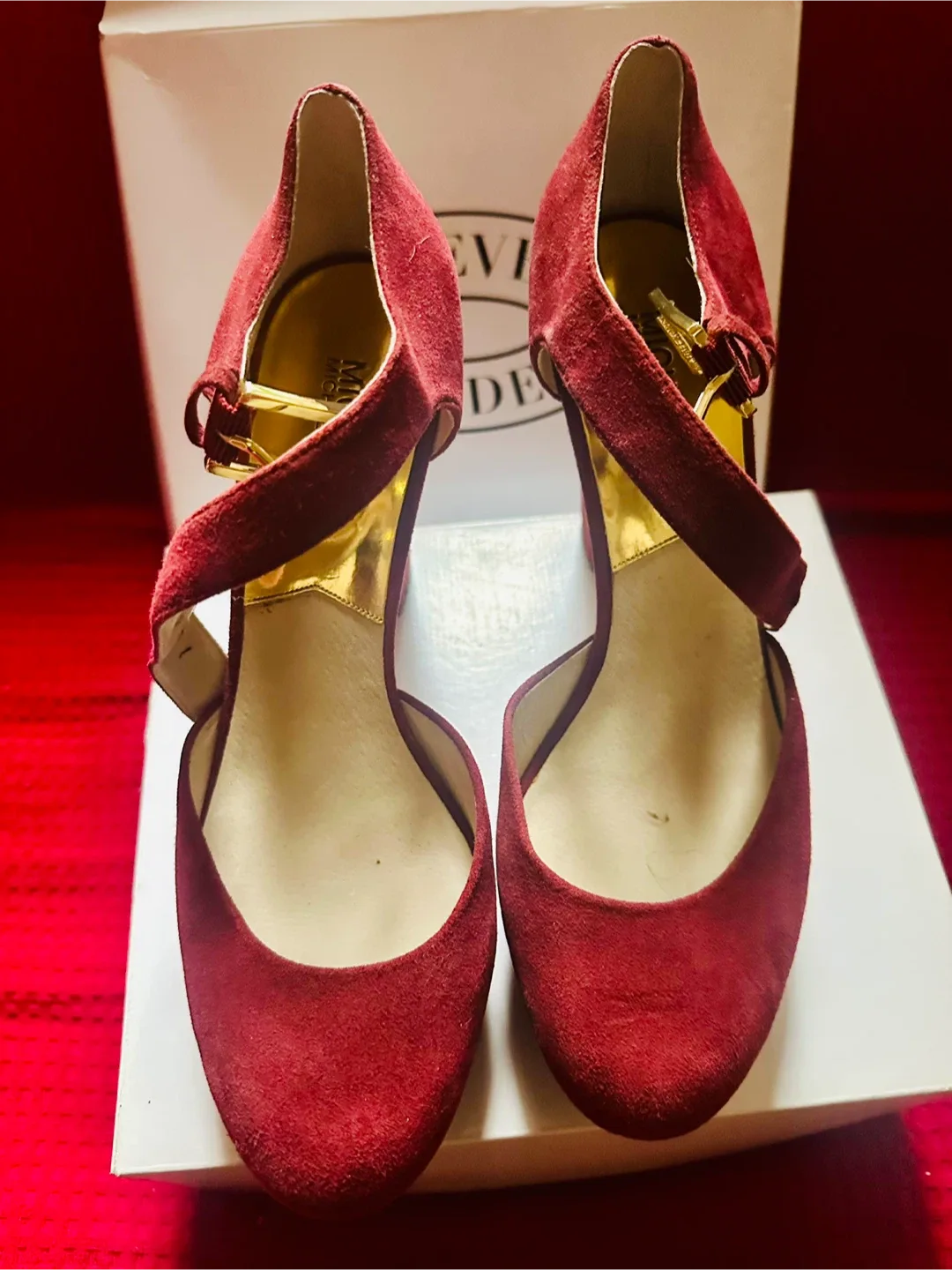 Steve Madden Red Suede Heels - Size 10 image indicator(4)