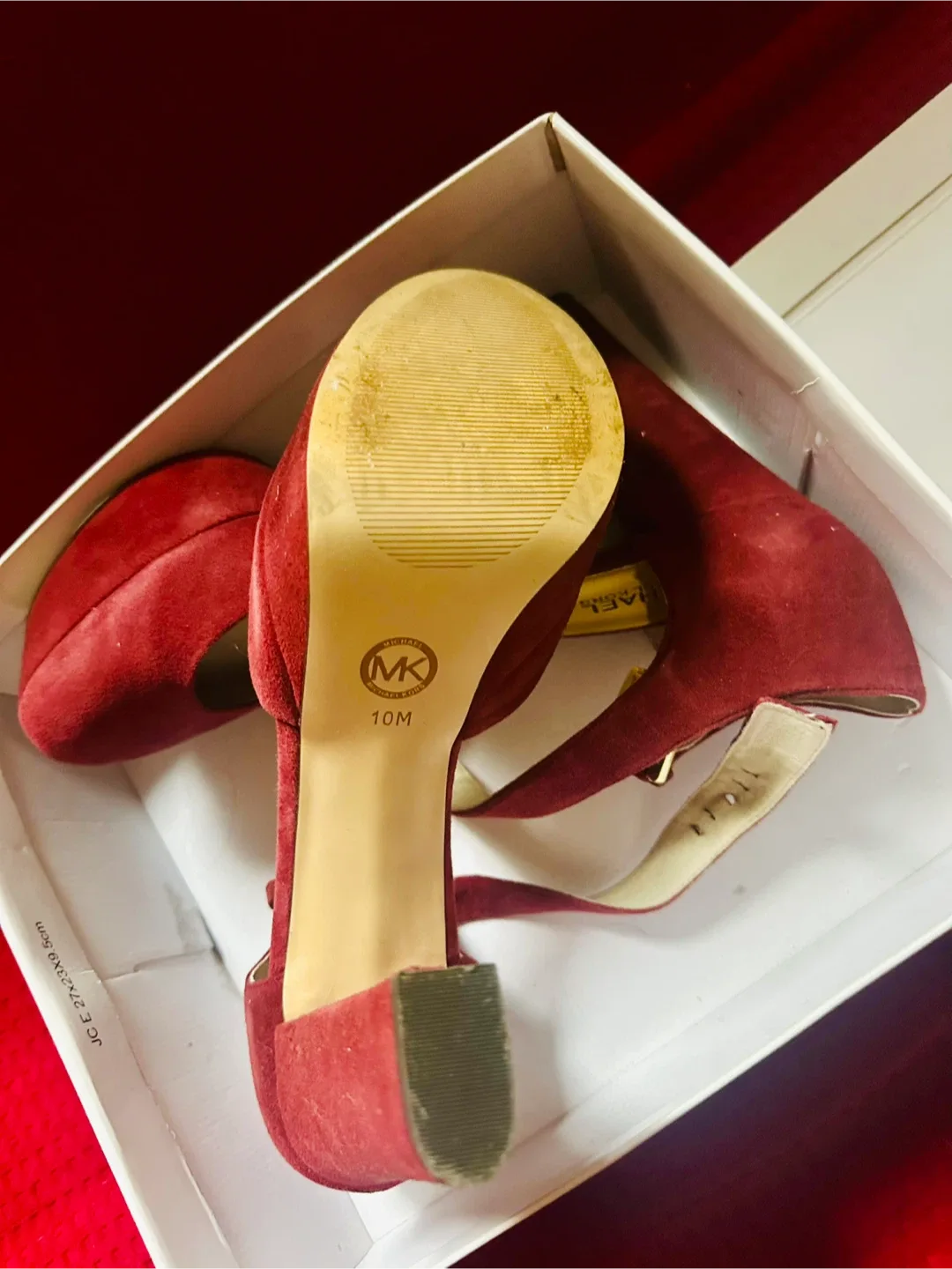 Steve Madden Red Suede Heels - Size 10 image indicator(7)