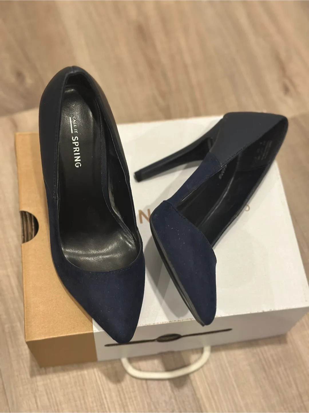 Call It Spring Navy Blue Heels image indicator(2)