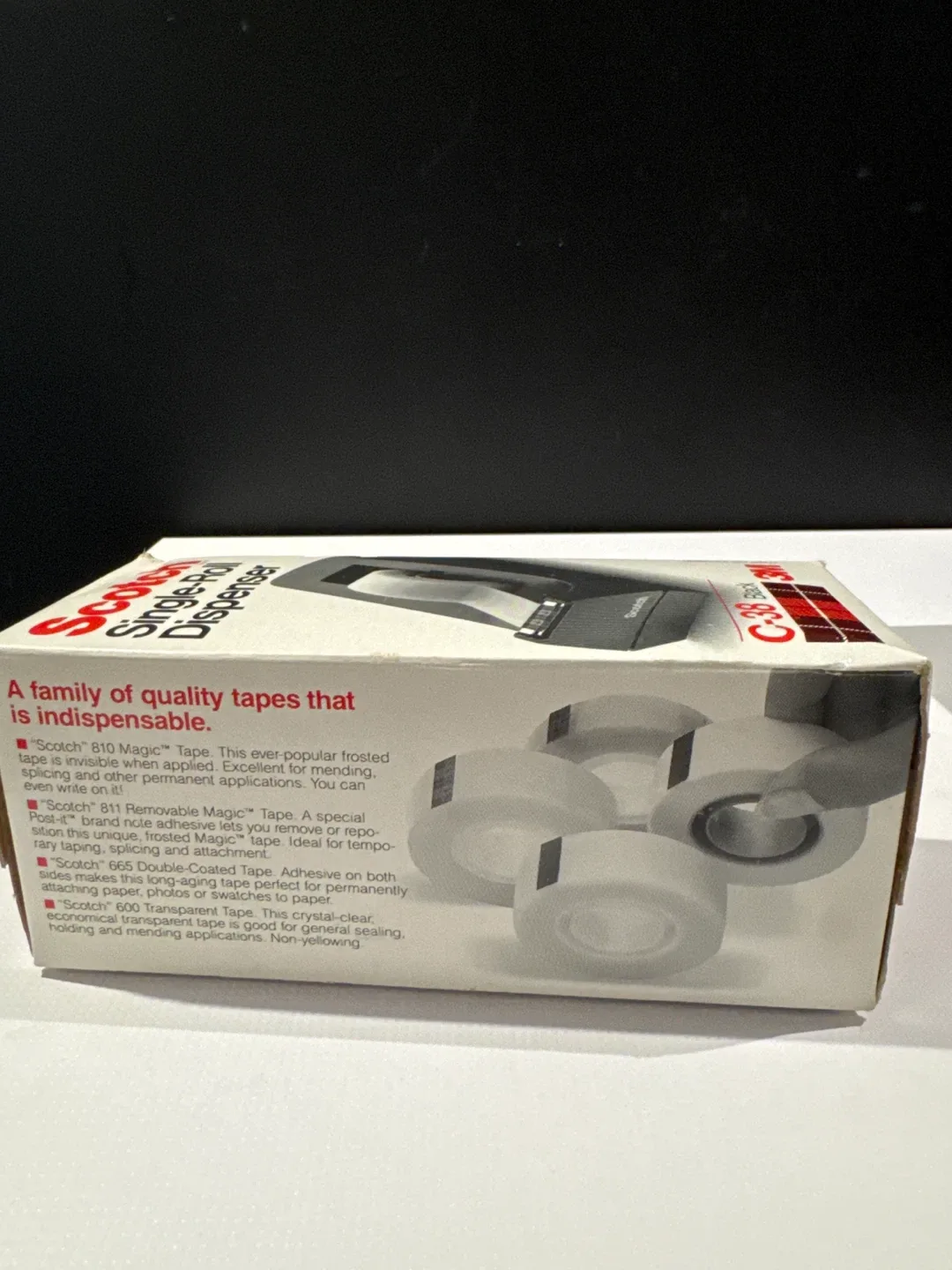 Scotch Single-Roll Dispenser C-38 Black image indicator(2)