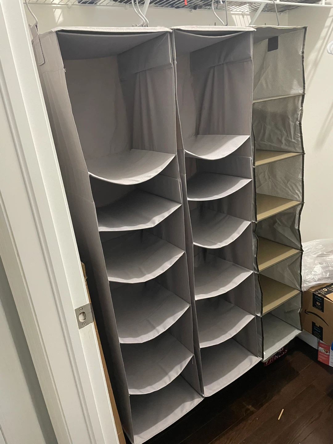Hanging Closet Organizers- 3 - Grey