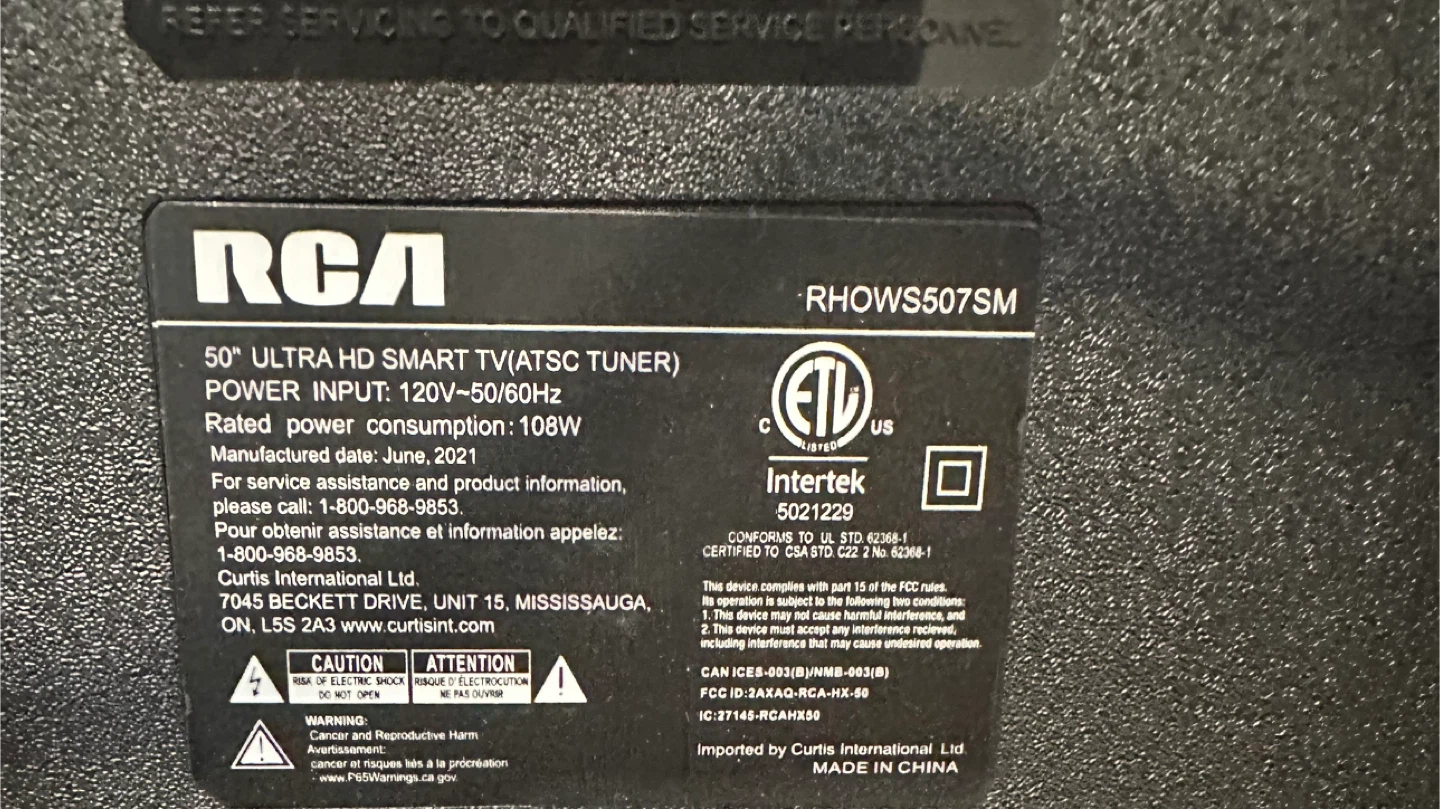 RCA 50" Ultra HD Smart TV - photo 3