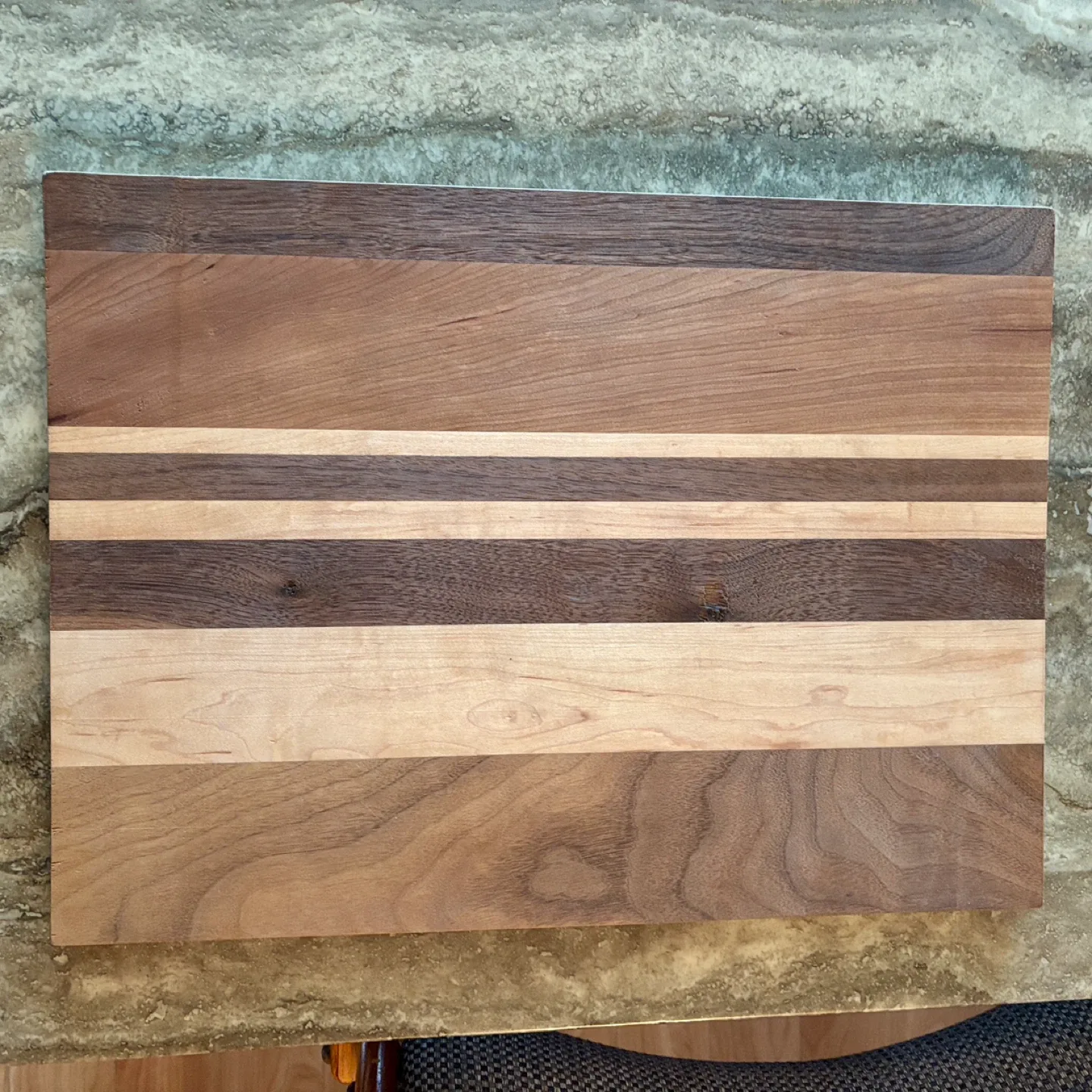 $135 Large Walnut and Maple Kitchen Cutting / Charcuterie Board image indicator(2)