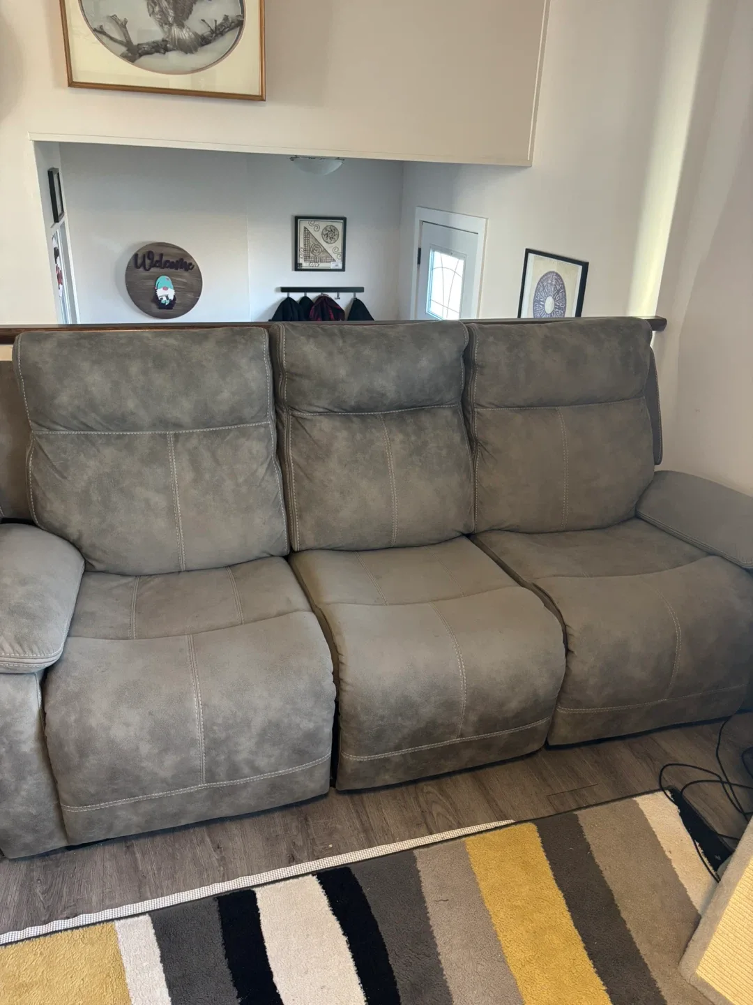 Reclining 3-Seat Sofa - Good Condition