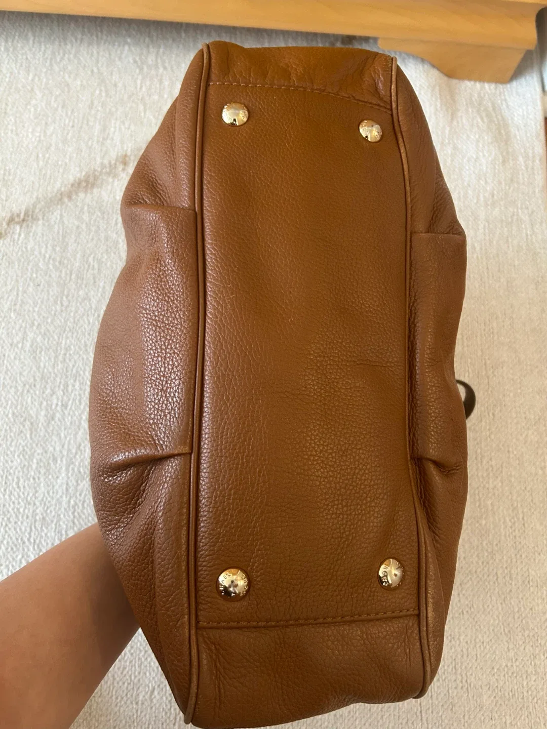 Michael Kors Brown Leather Tote Bag image indicator(3)