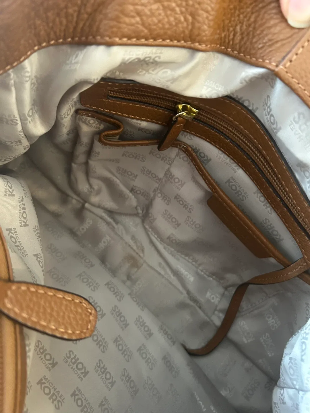Michael Kors Brown Leather Tote Bag image indicator(5)