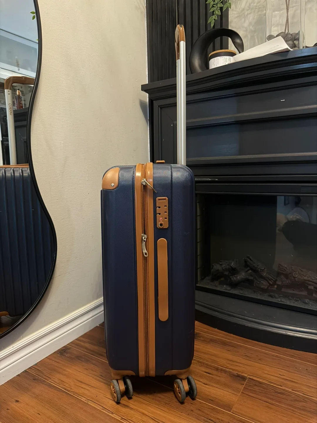 Navy Blue Hardside Carry-on luggage