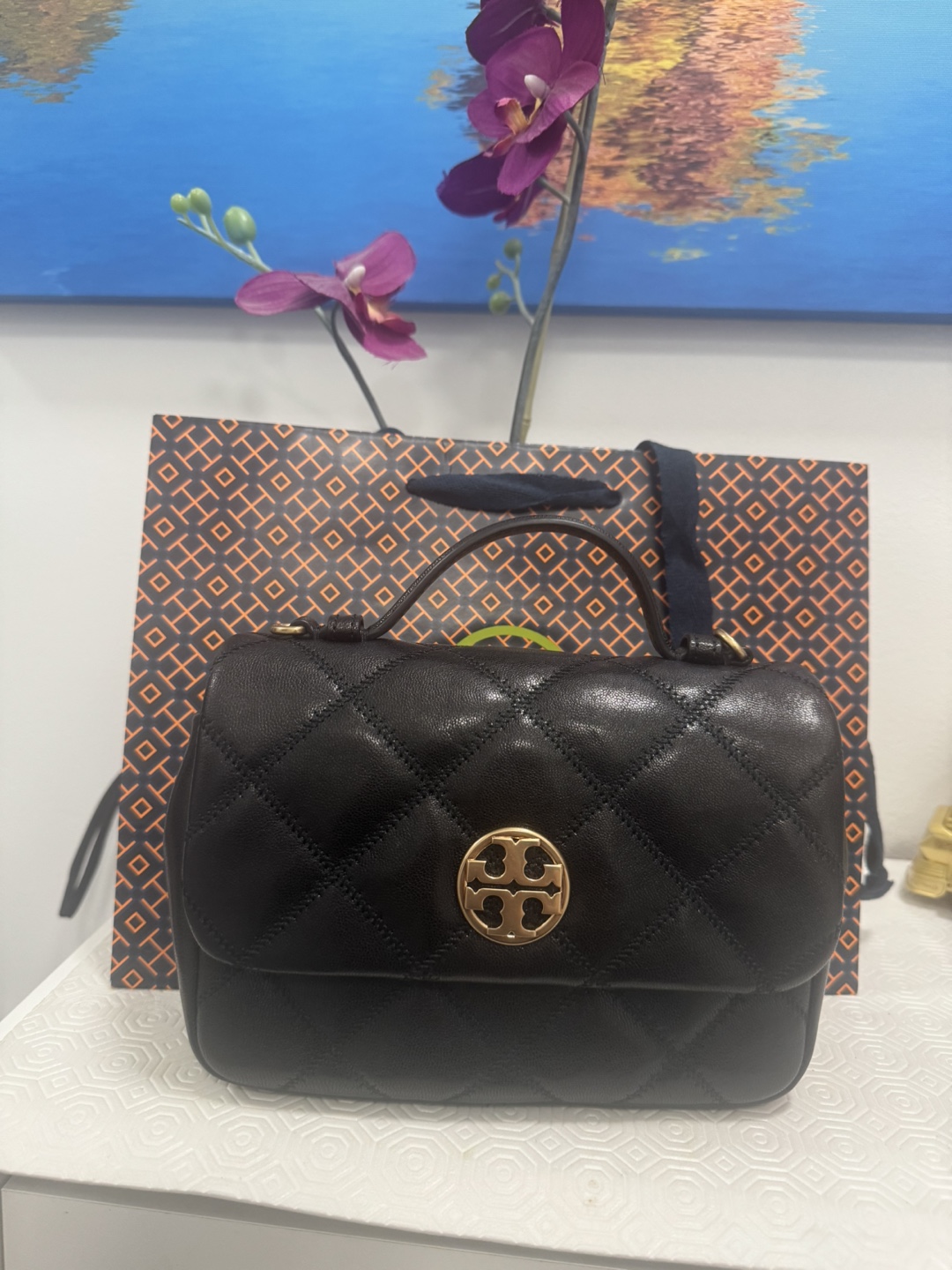 Tory Burch Black Leather Handbag
