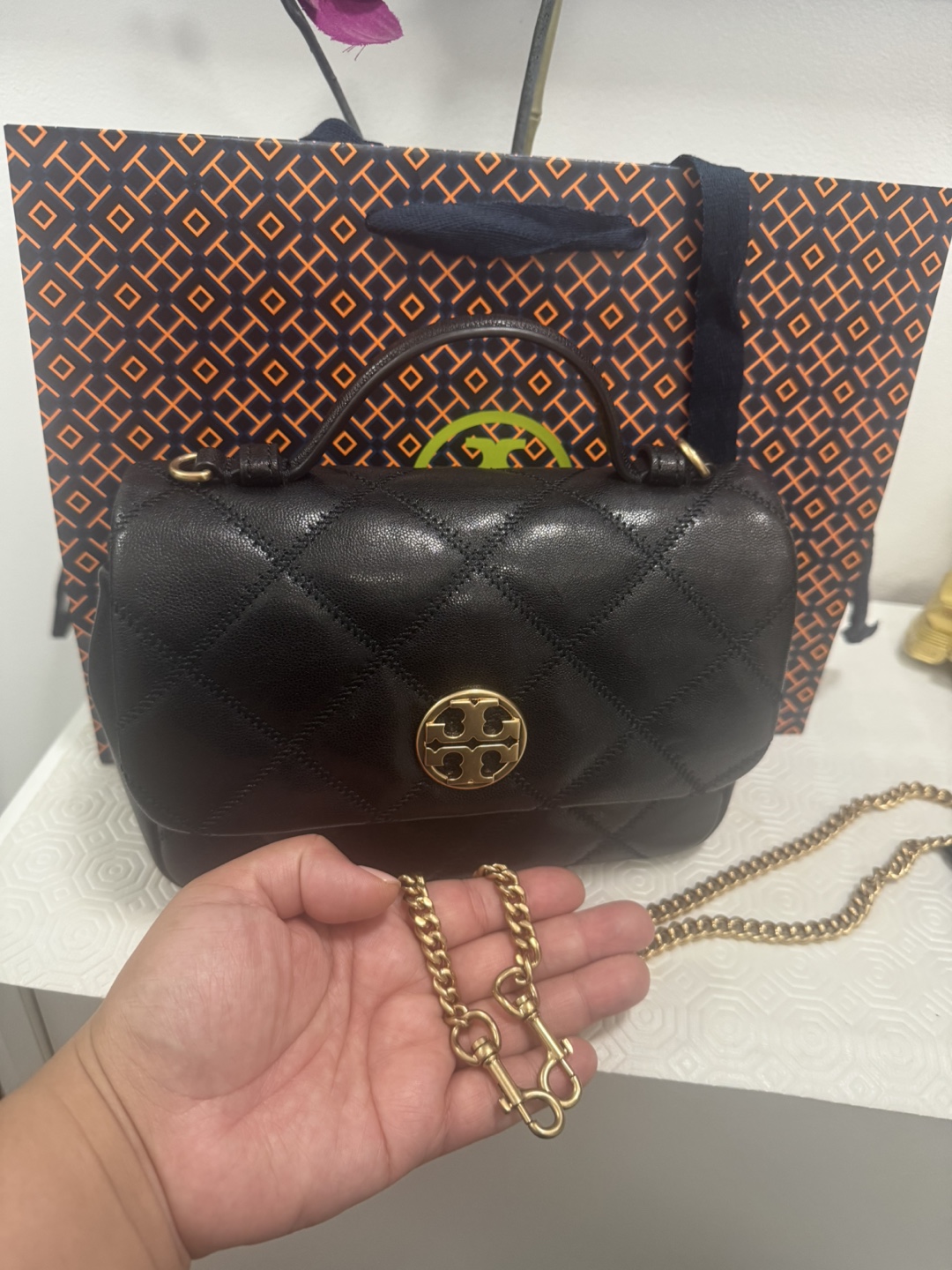 Tory Burch Black Leather Handbag - photo 3