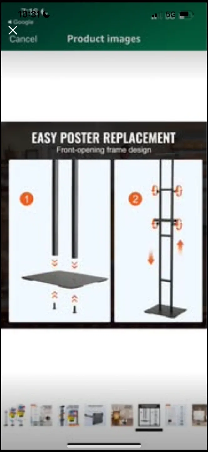 New VEVOR Adjustable Poster Stand image indicator(6)