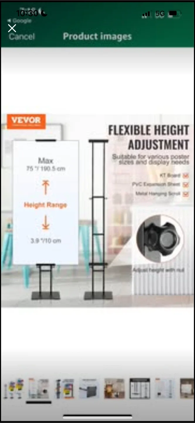New VEVOR Adjustable Poster Stand image indicator(2)