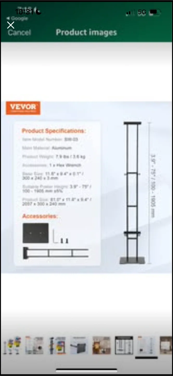 New VEVOR Adjustable Poster Stand image indicator(7)