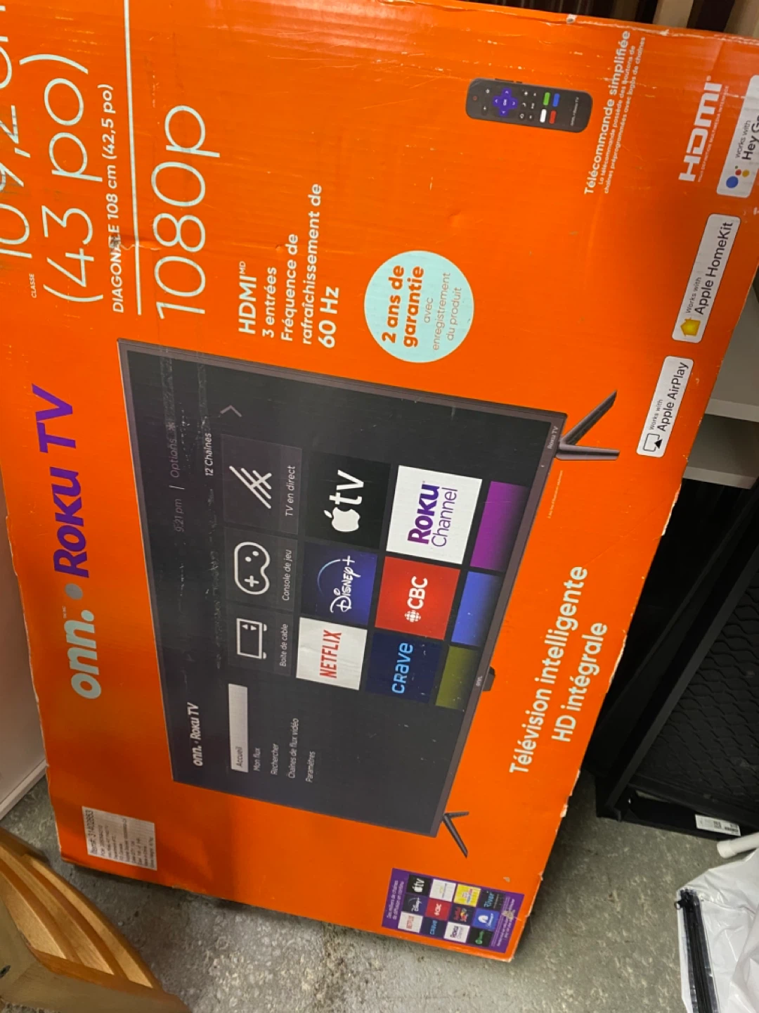 onn. Roku TV 43 inch 1080p