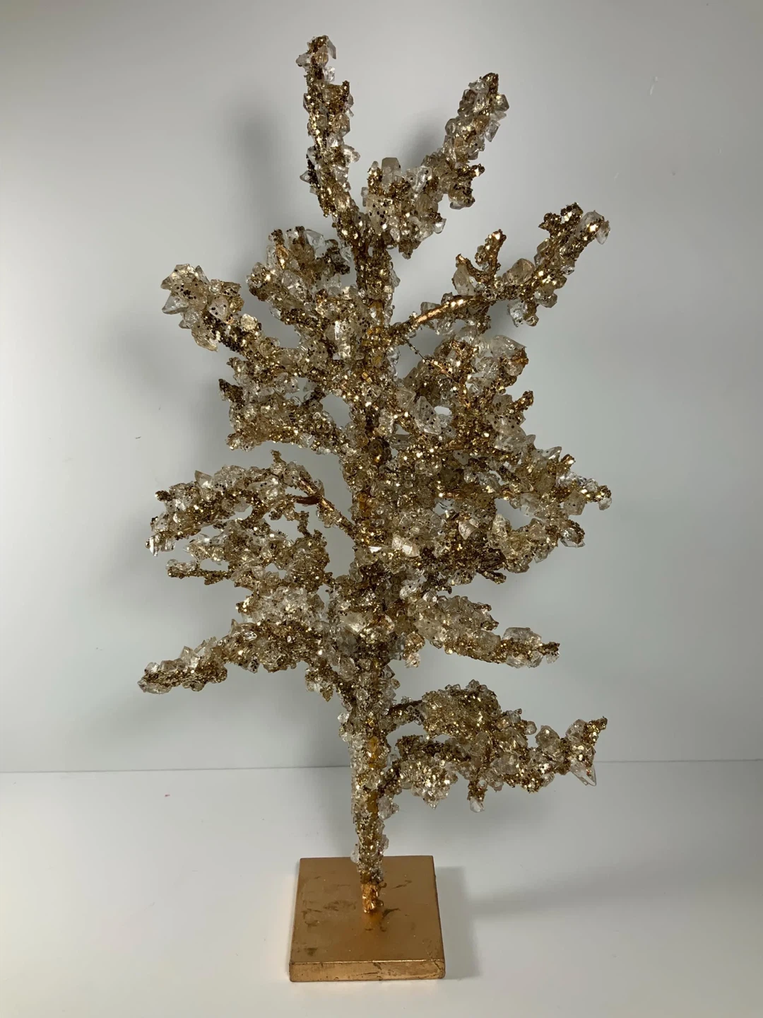 Gold and Crystal Christmas Decor Set - 3 Trees and Garland - photo 2