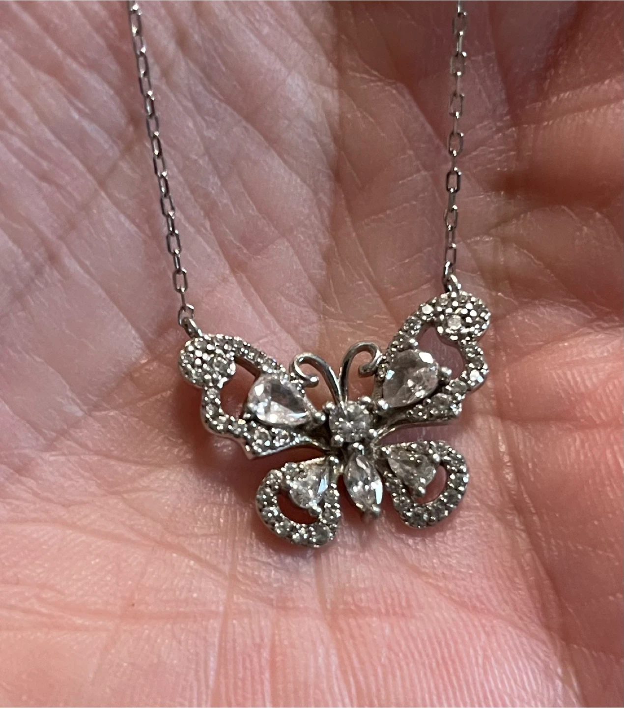 Sterling Silver Butterfly Pendant Necklace - photo 4