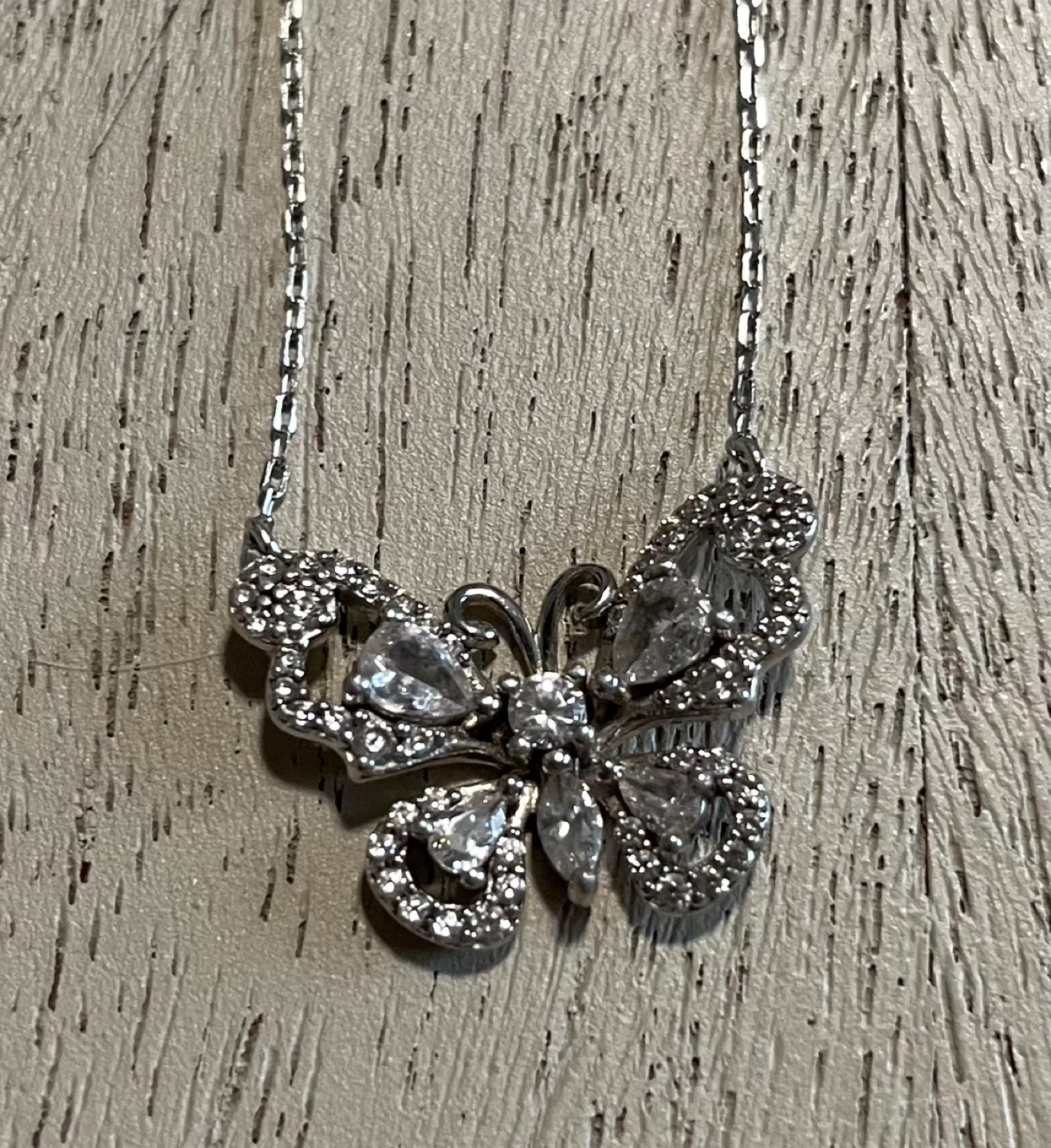 Sterling Silver Butterfly Pendant Necklace