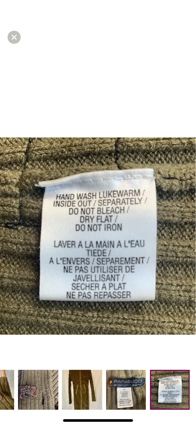 Vintage PARASUCO Long sweater coat image indicator(9)