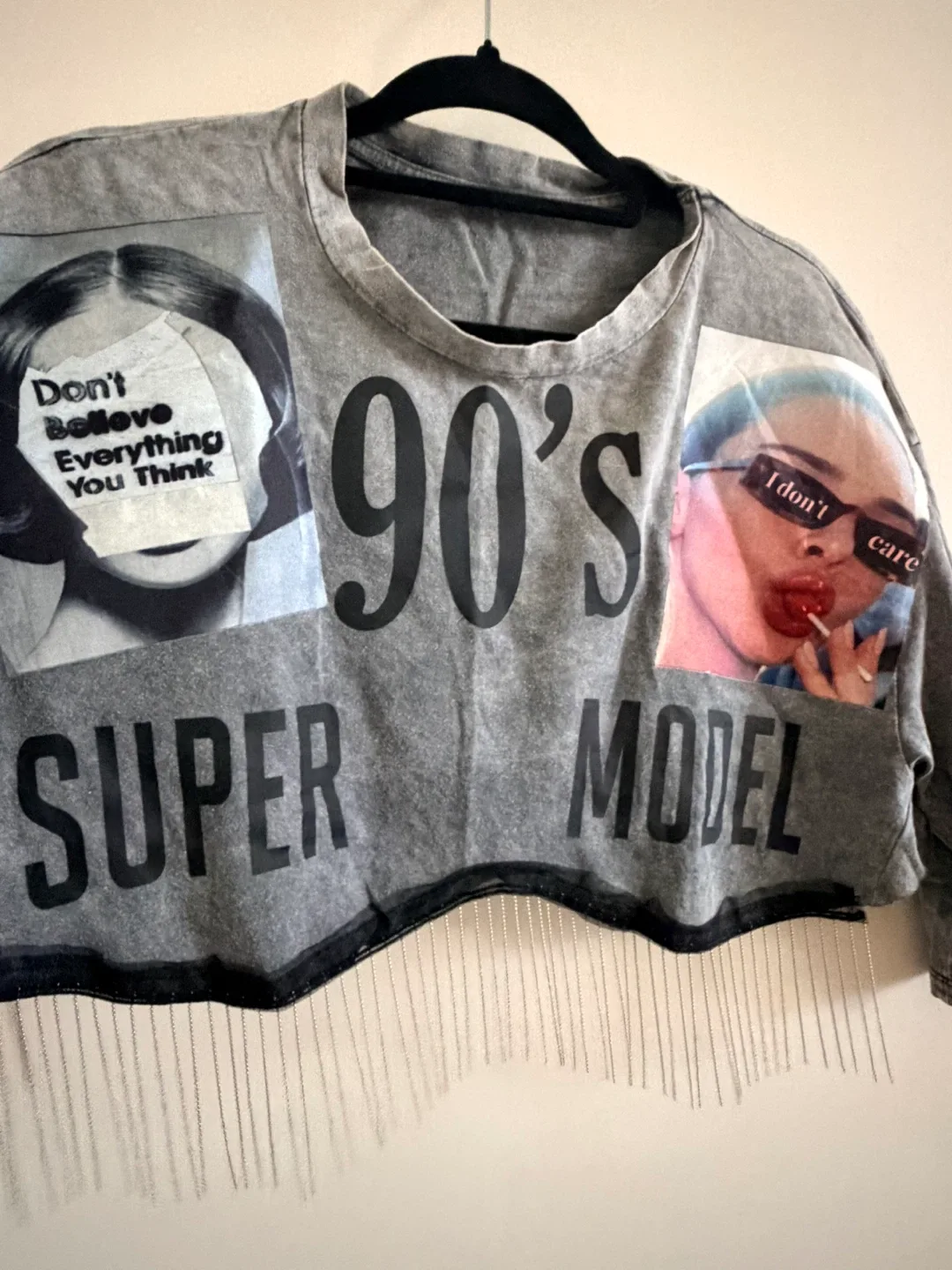 90's Super Model Gray Crop Top image indicator(3)