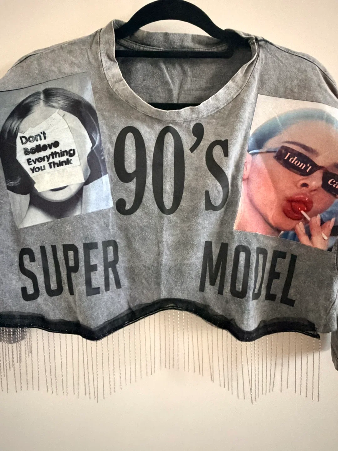 90's Super Model Gray Crop Top image indicator(2)