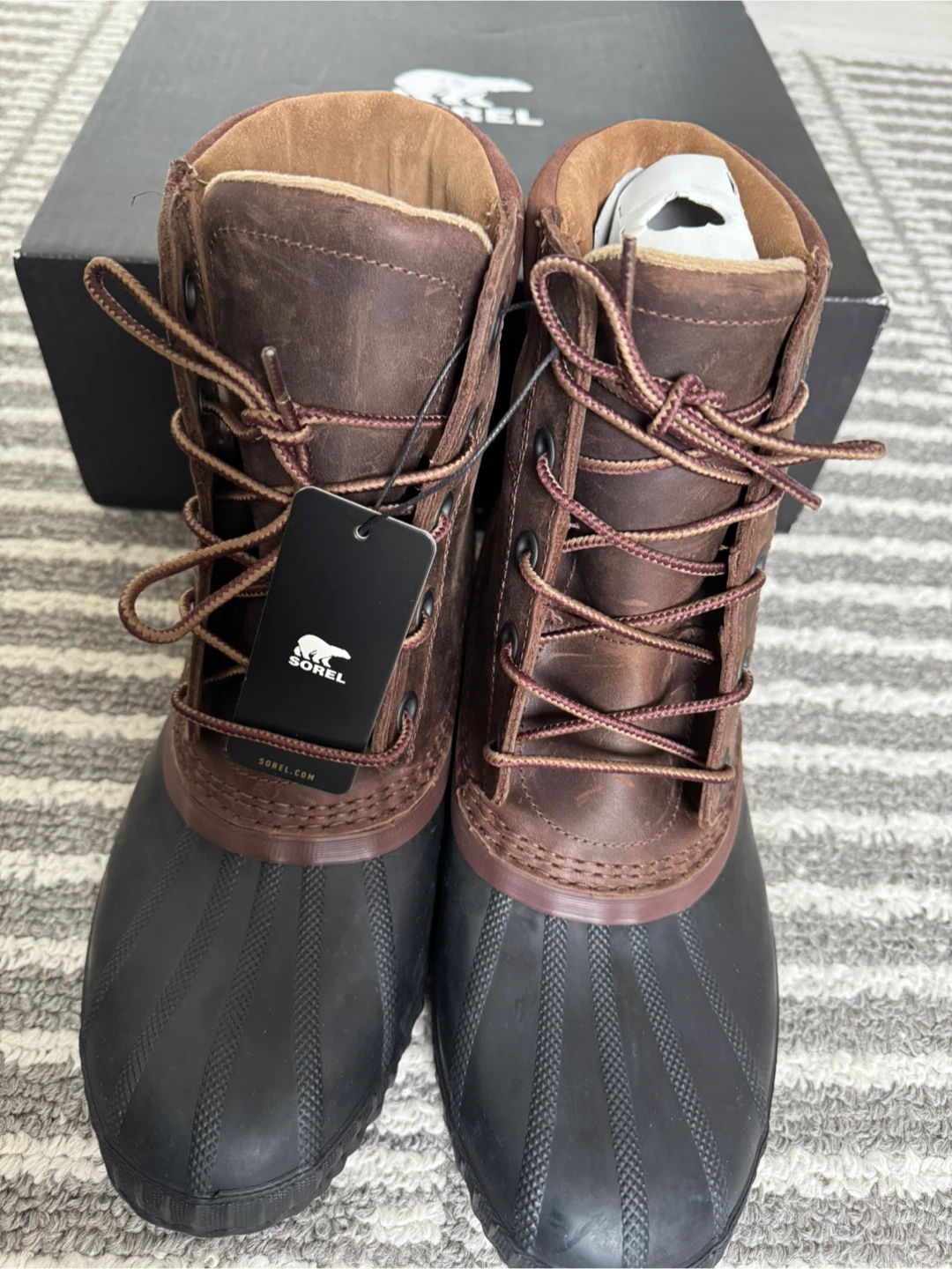 Sorel Cheyanne II Tobacco Black Boots - Men's Size 9