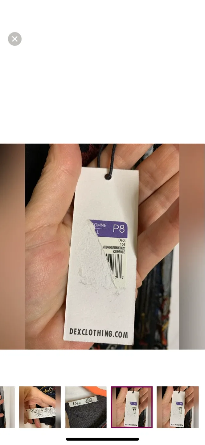 Vintage Dex Embroidered Black Blouse image indicator(9)