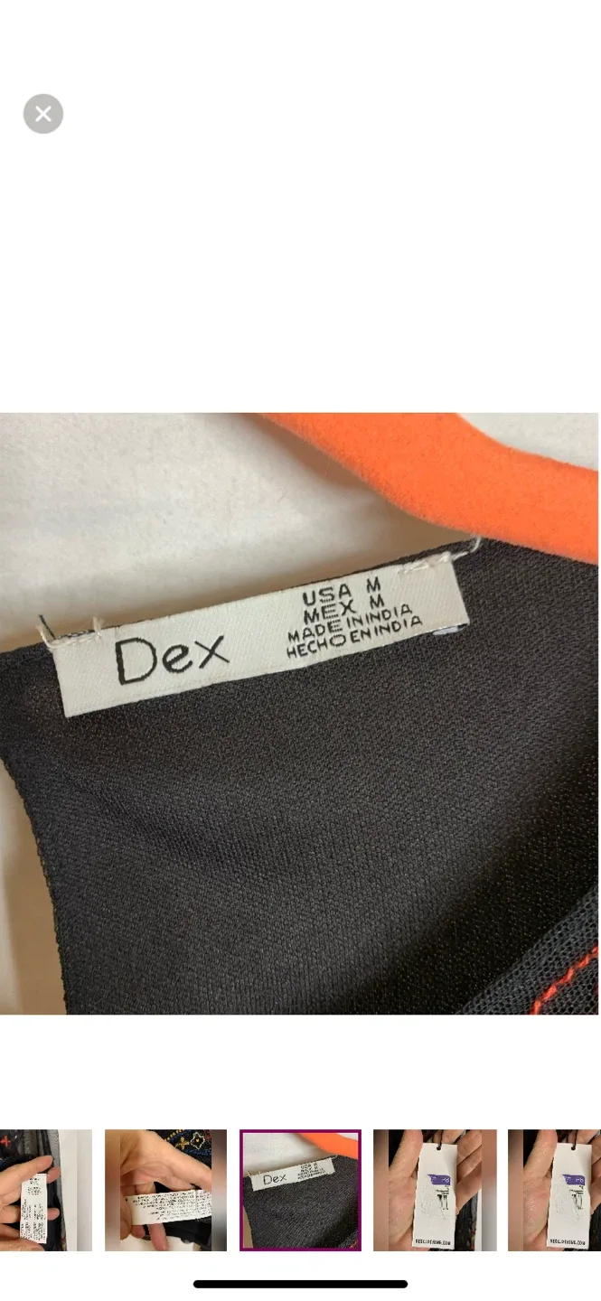 Vintage Dex Embroidered Black Blouse image indicator(10)