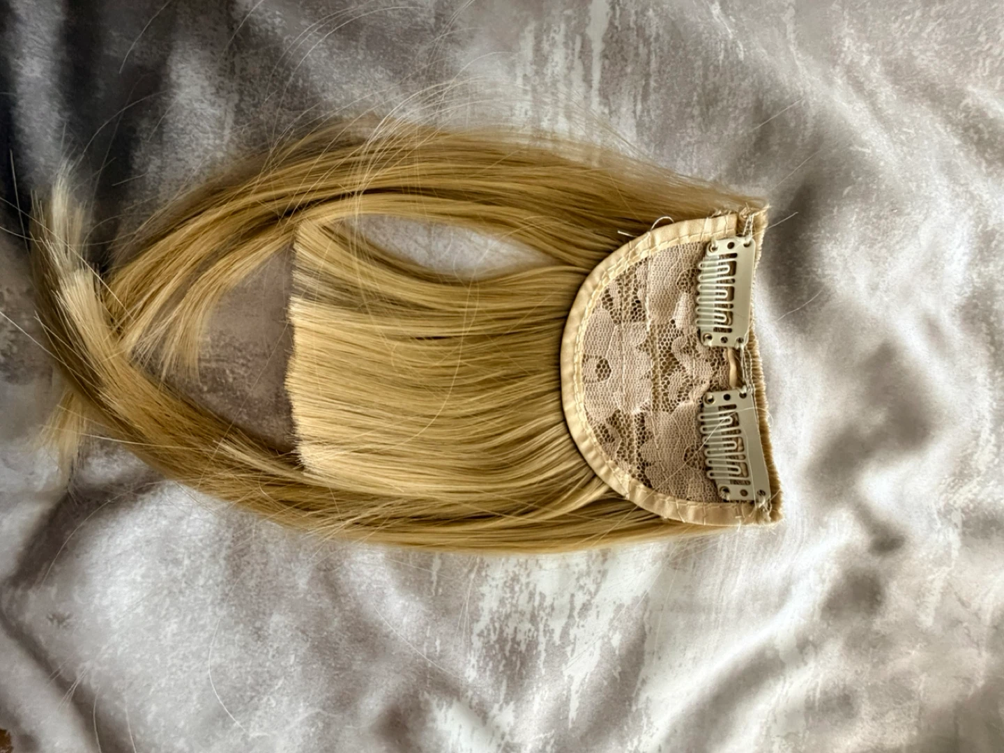 Blonde Clip-In Bangs Hair Piece - photo 3