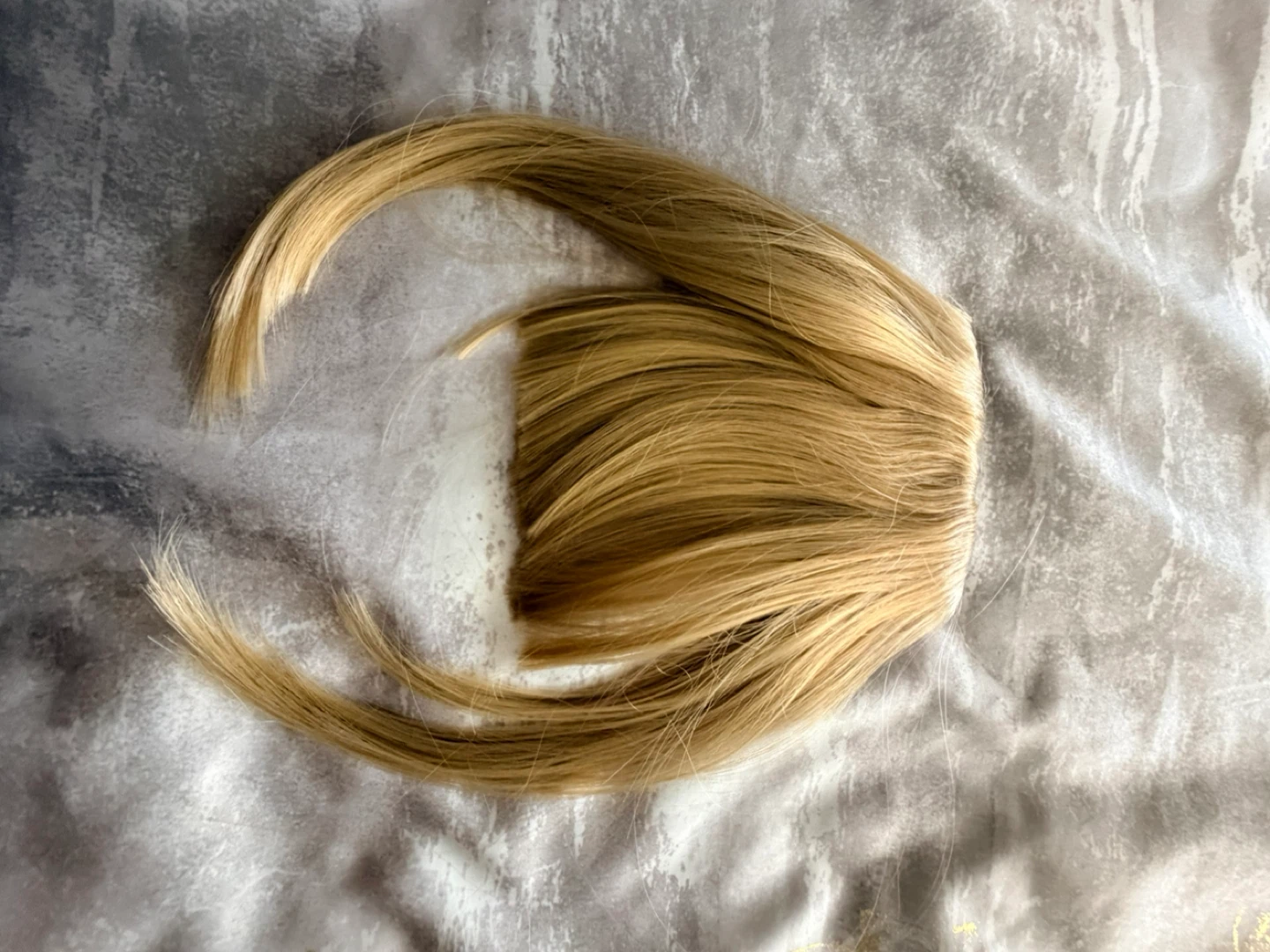 Blonde Clip-In Bangs Hair Piece