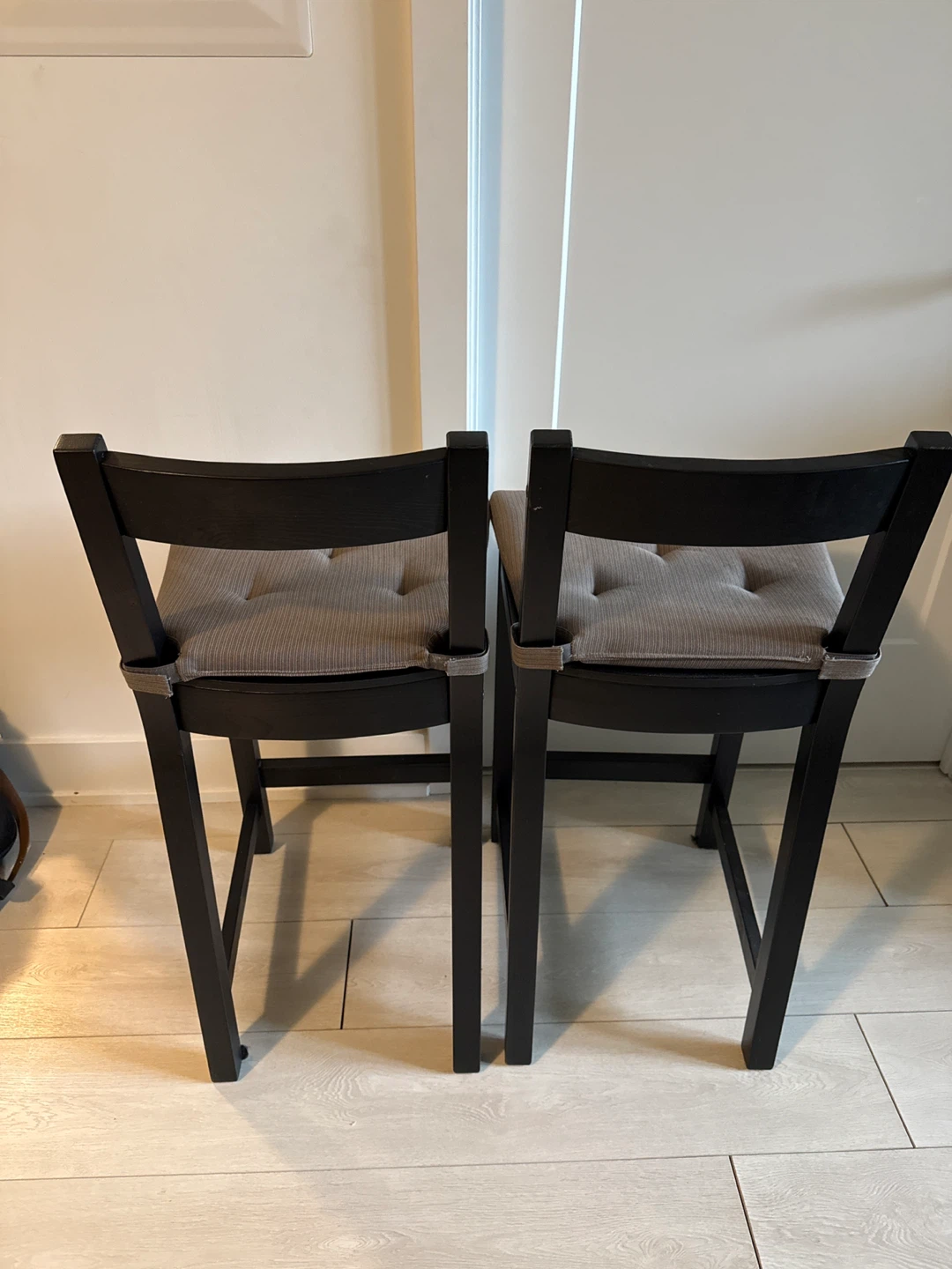 Set of 2 Black Bar Stools - photo 3