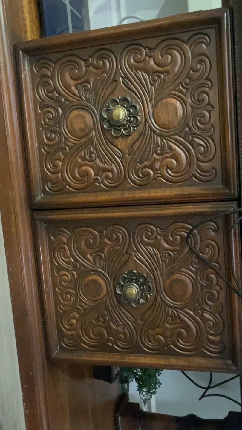 Wooden Carved Accent Cabinet image indicator(3)