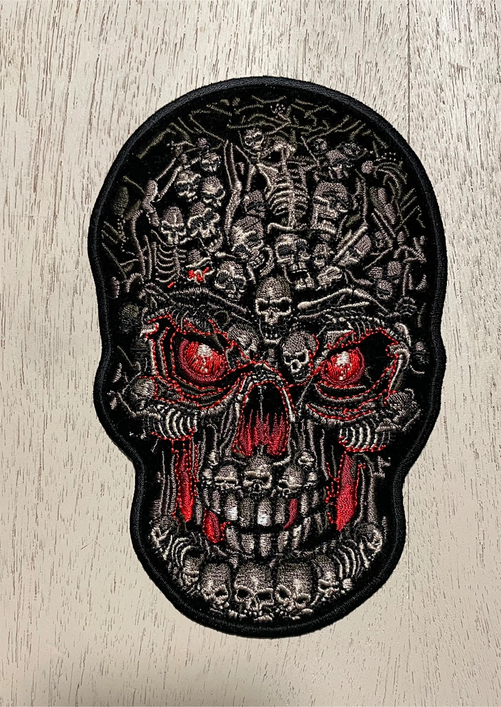 Skull Patch - Embroidered Iron On Applique