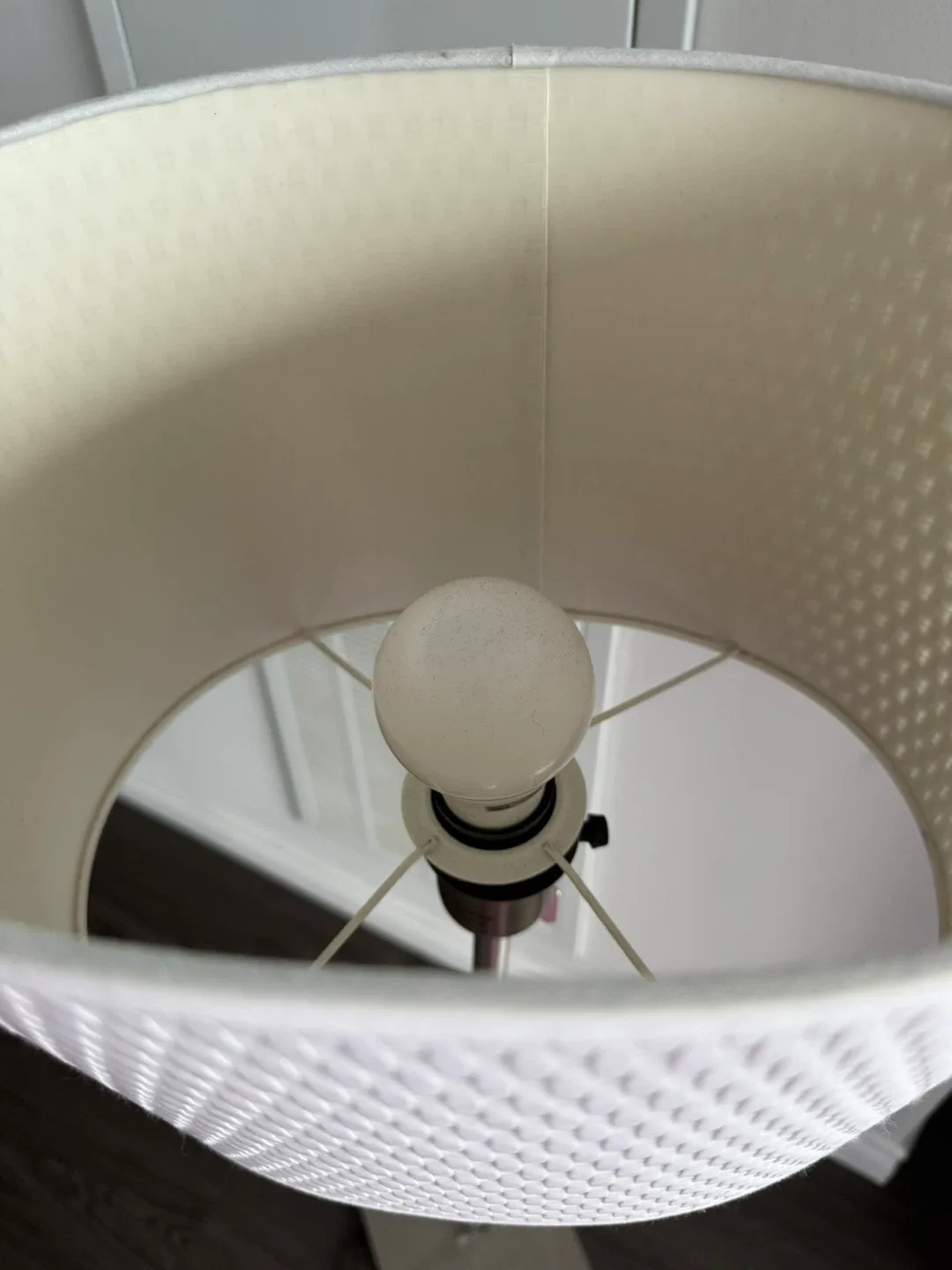 Floor Lamp with White Patterned Shade image indicator(2)