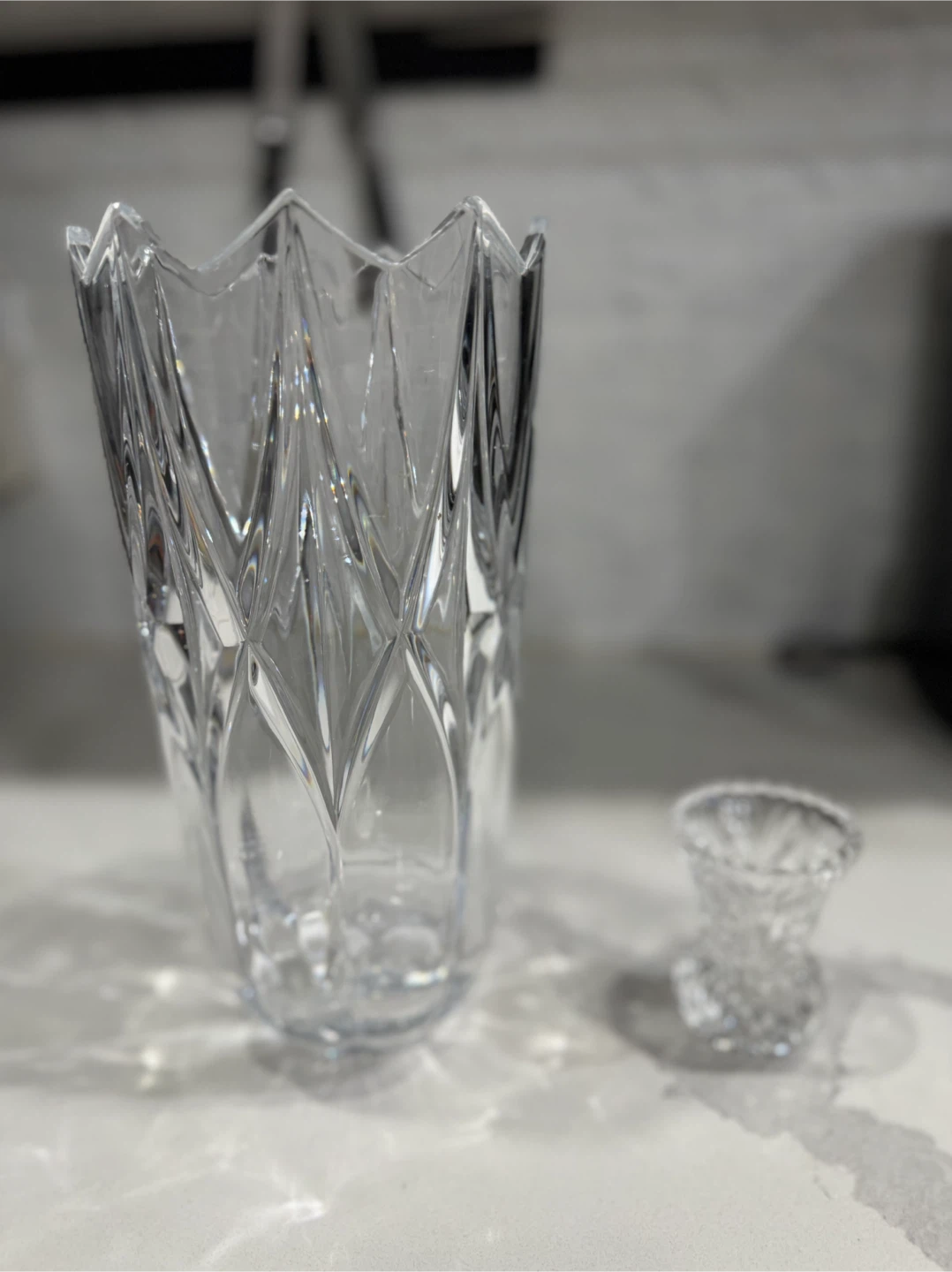 Crystal Vase Set - Large and Small