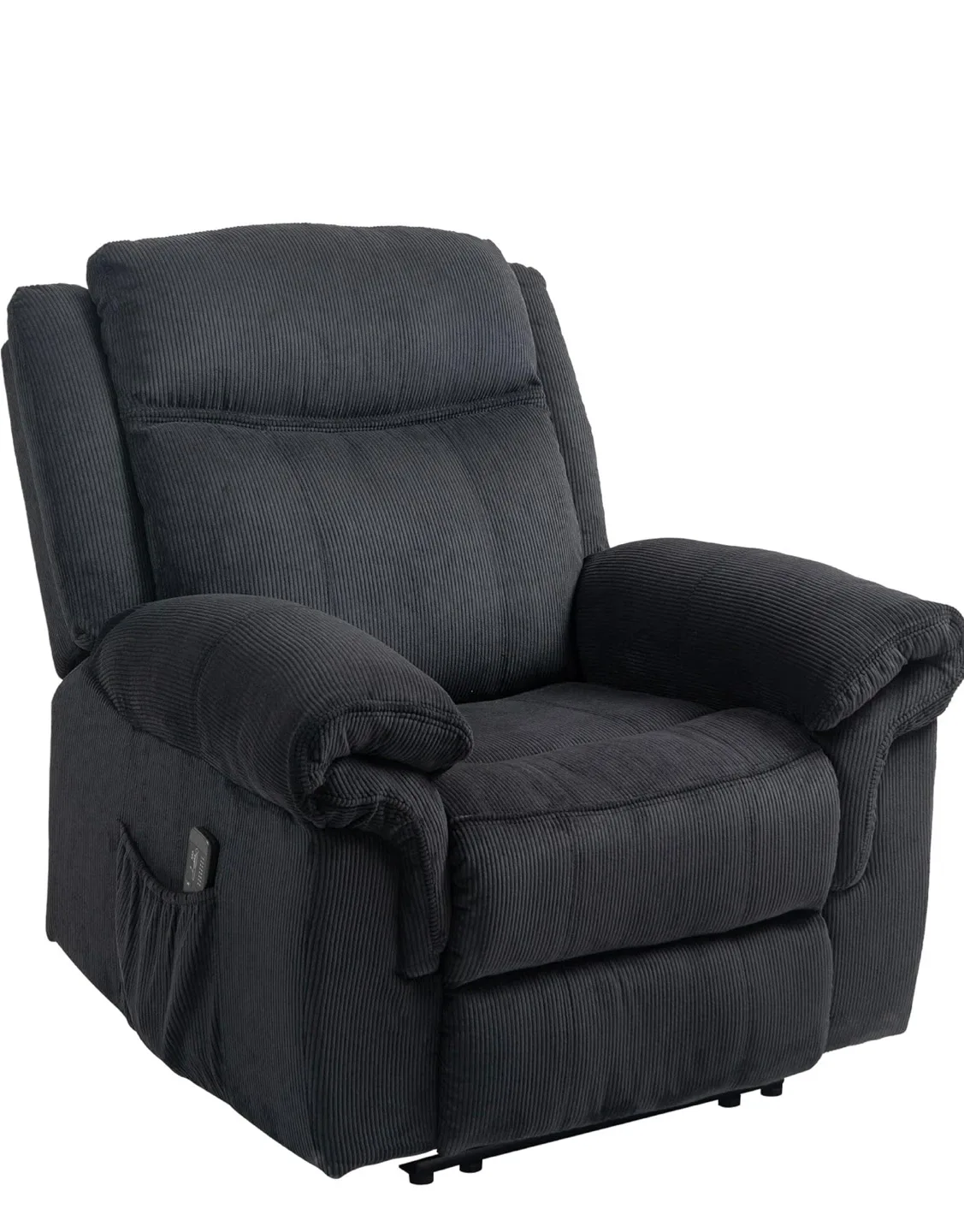 Black Corduroy Vibration Massage Recliner image indicator(4)
