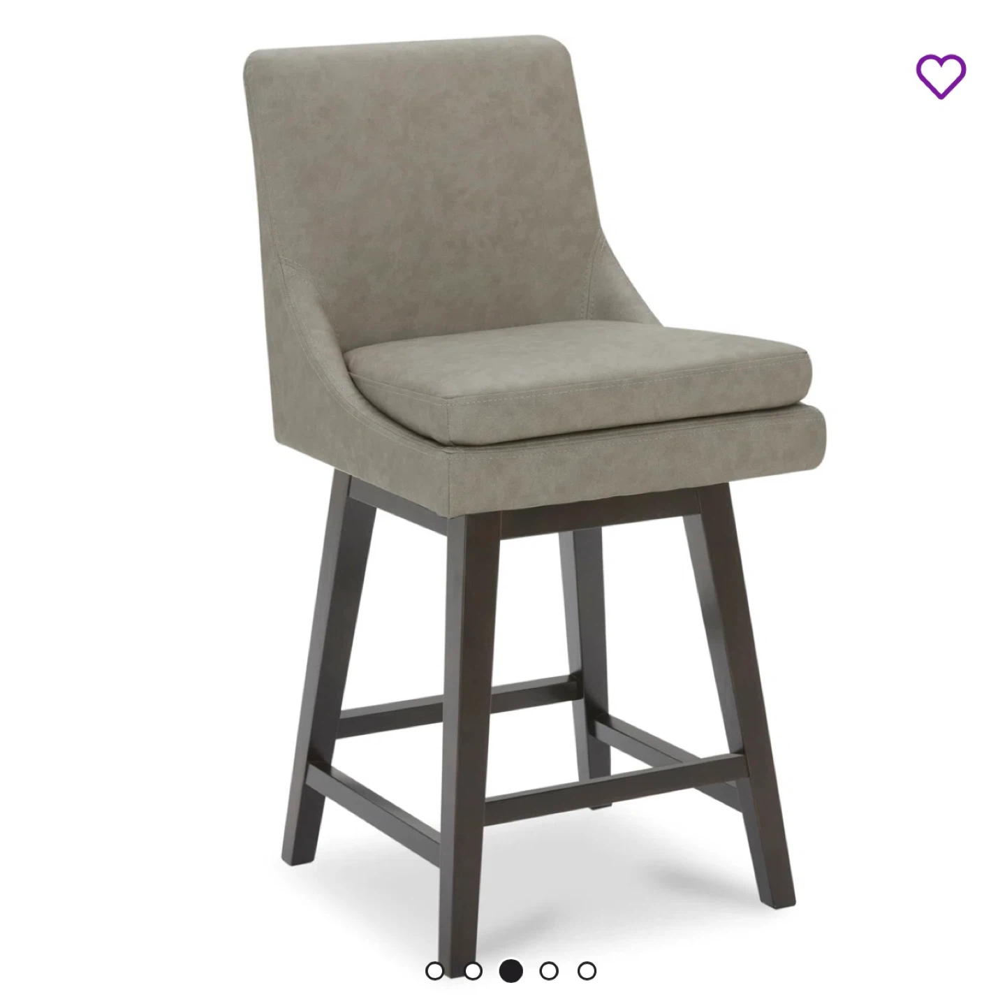 Swivel Bar Stool - Grey - photo 3